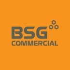 Orange background with BSG Commercial written in grey